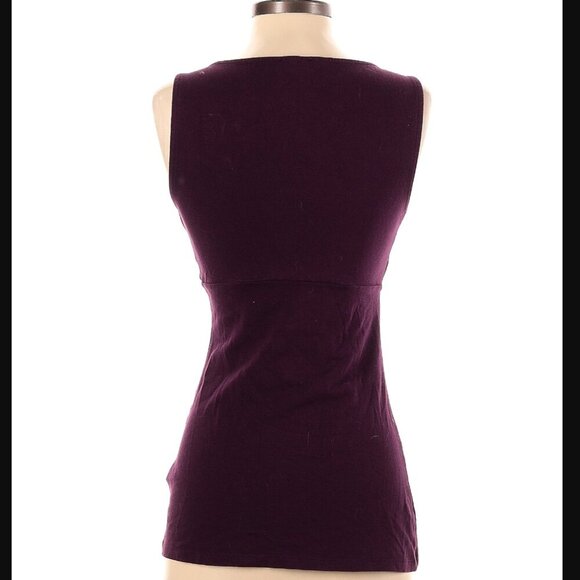 Express Size S Sleeveless Top Burgundy - Picture 2 of 2